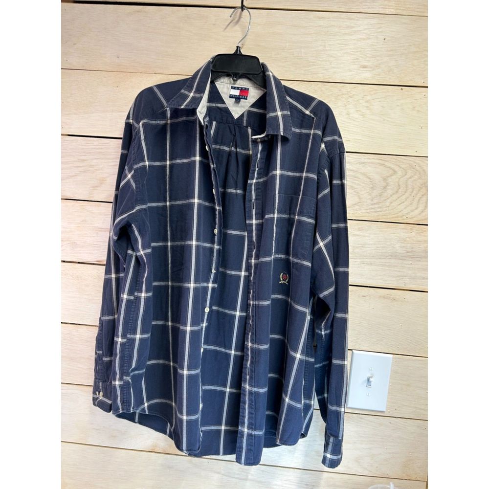Vintage Tommy L/S Button down Men's XL Plaid